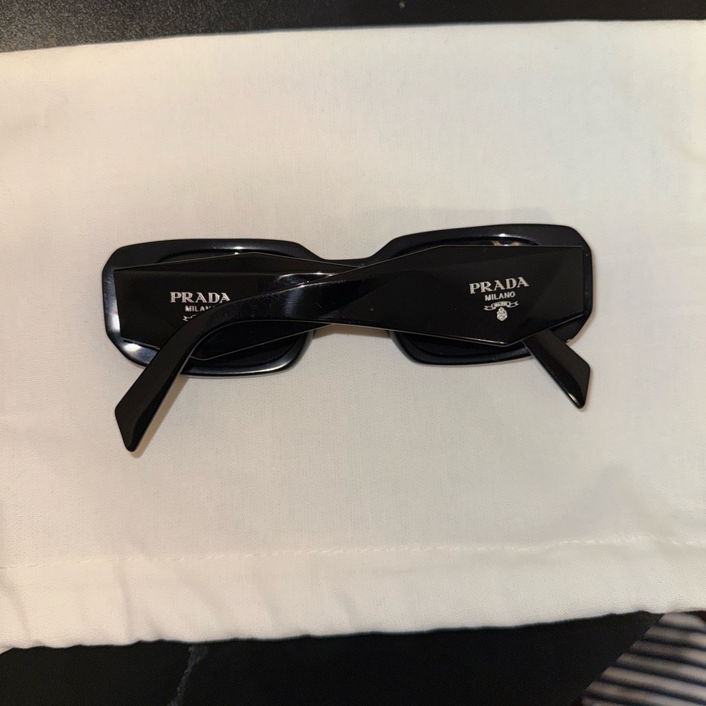 Prada Black Rectangular Sunglasses - image 2